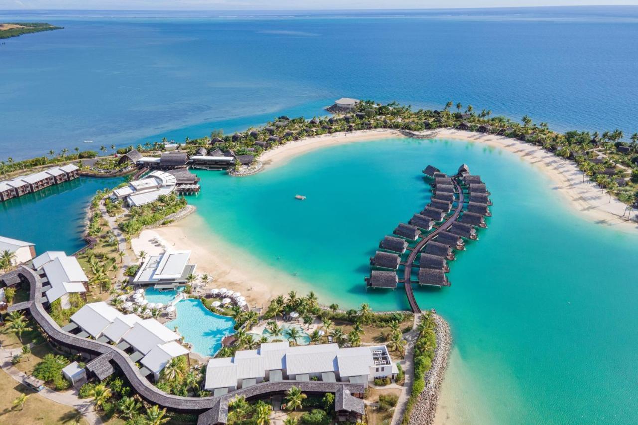 Fiji Marriott Resort Momi Bay Exteriér fotografie Aerial view of the resort