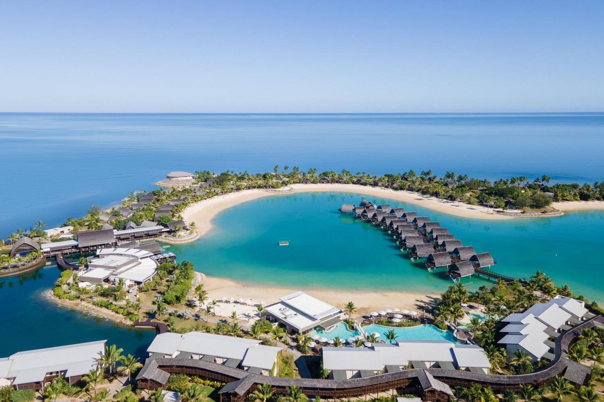 Fiji Marriott Resort Momi Bay Exteriér fotografie Aerial view of the resort